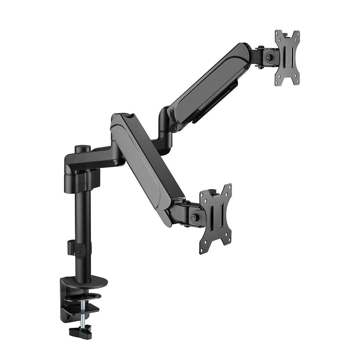 Dual Monitors Pole-Mounted Gas Spring Monitor Arm